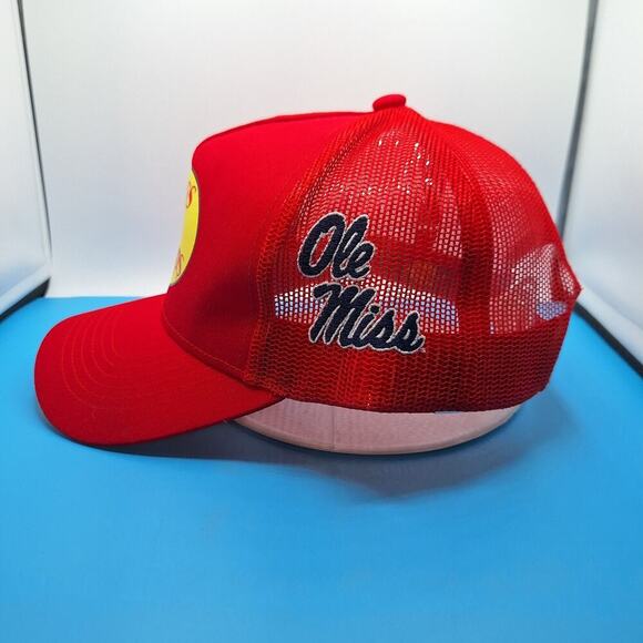Bass Pro Shops Mesh Hat Cap Adjustable Snapback Trucker Ole Miss Rebels Patch - Picture 3 of 7
